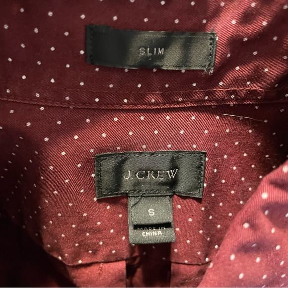 J Crew Maroon Burgundy Slim Fit Button Down Shirt - S - Picture 9 of 10